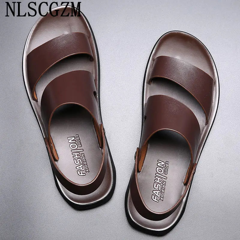 Men Leather Sandals Genuine Leather