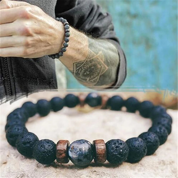 Volcanic Stone Bracelet for Men