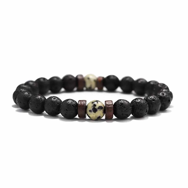 Volcanic Stone Bracelet for Men