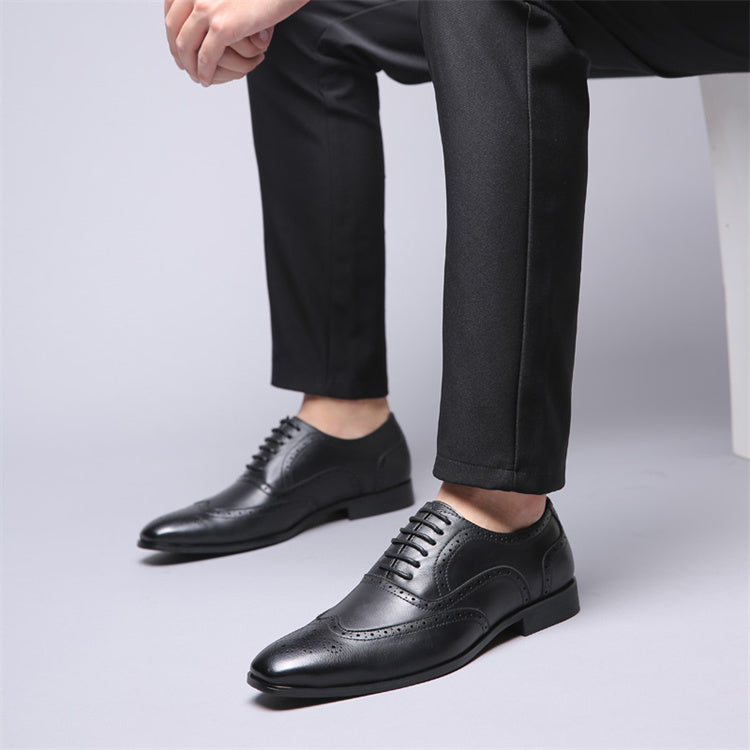 Genuine Leather Mens Casual Dress Shoes