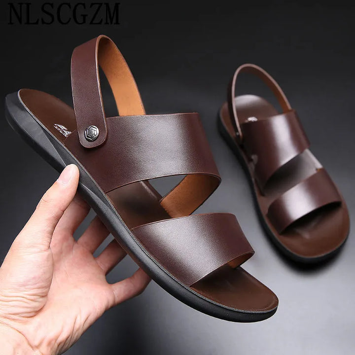 Men Leather Sandals Genuine Leather