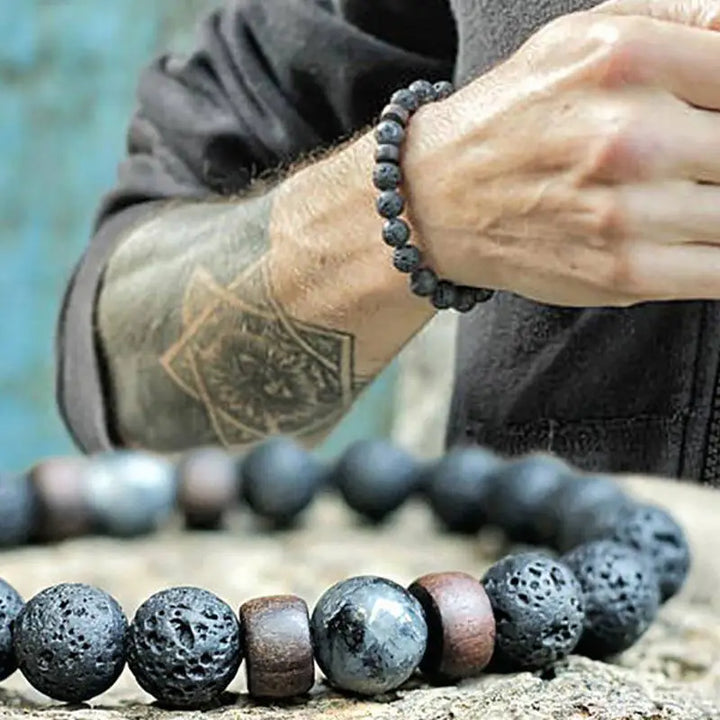 Volcanic Stone Bracelet for Men