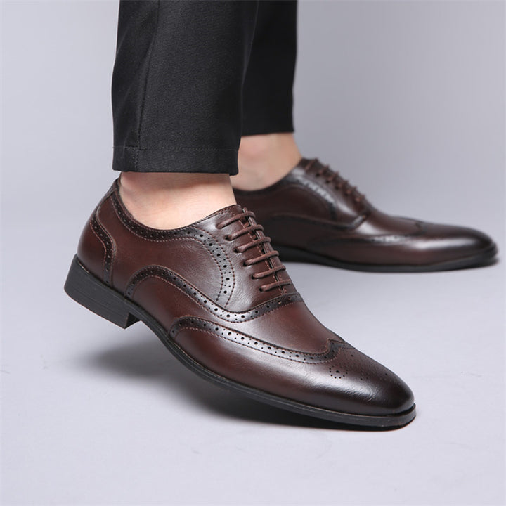 Genuine Leather Mens Casual Dress Shoes