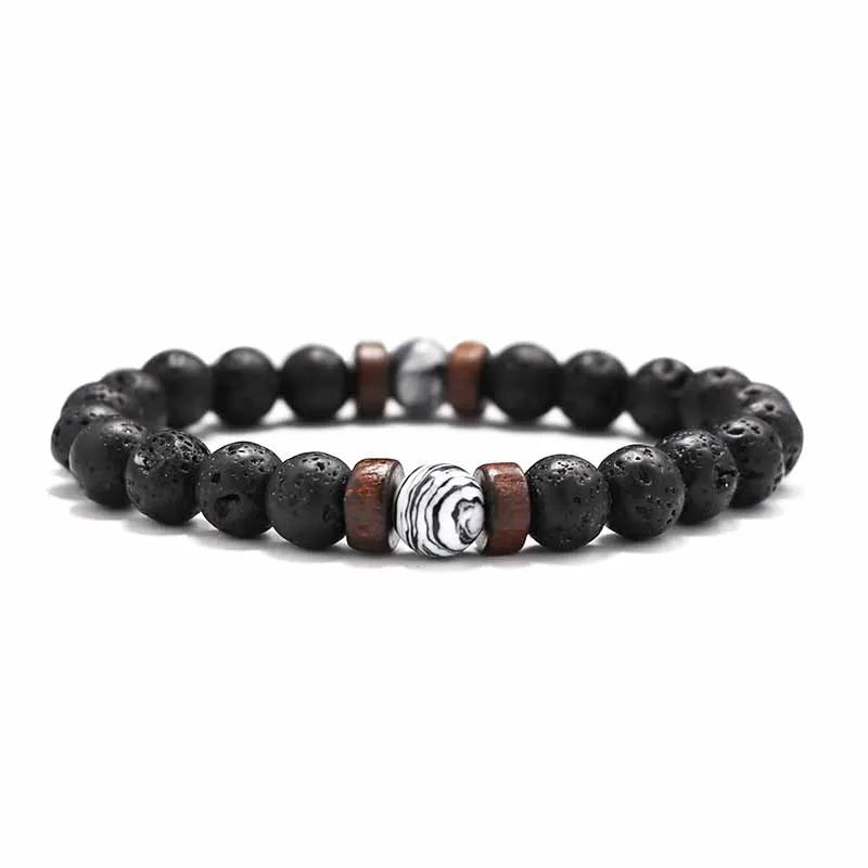 Volcanic Stone Bracelet for Men