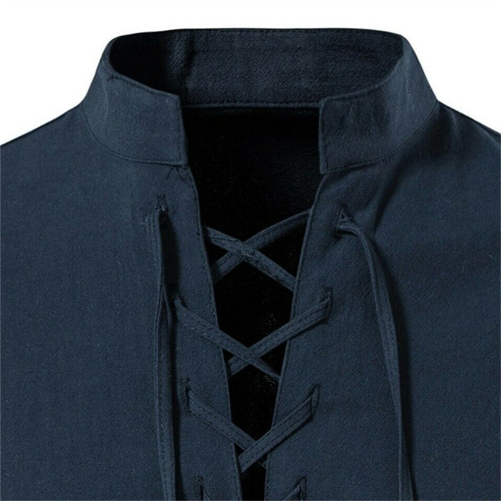 V-neck Lace-up Shirt