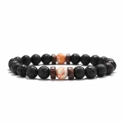 Volcanic Stone Bracelet for Men