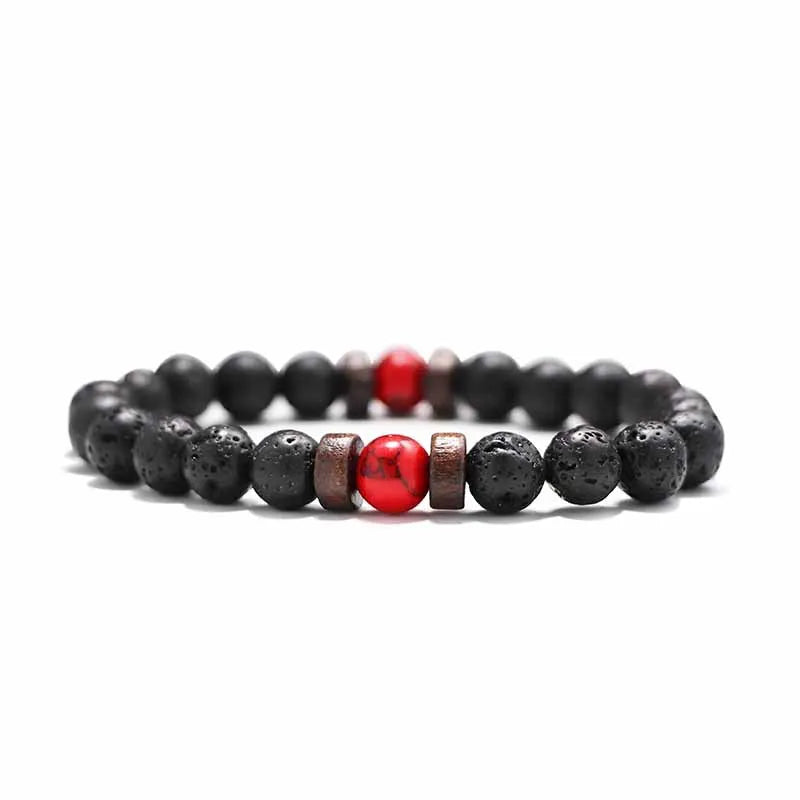 Volcanic Stone Bracelet for Men