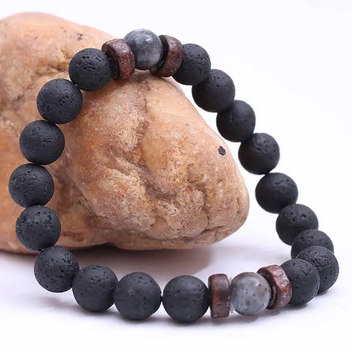 Volcanic Stone Bracelet for Men