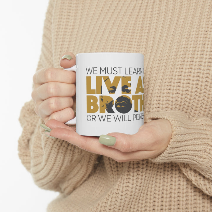 Live as Brothers Coffee Mug – White